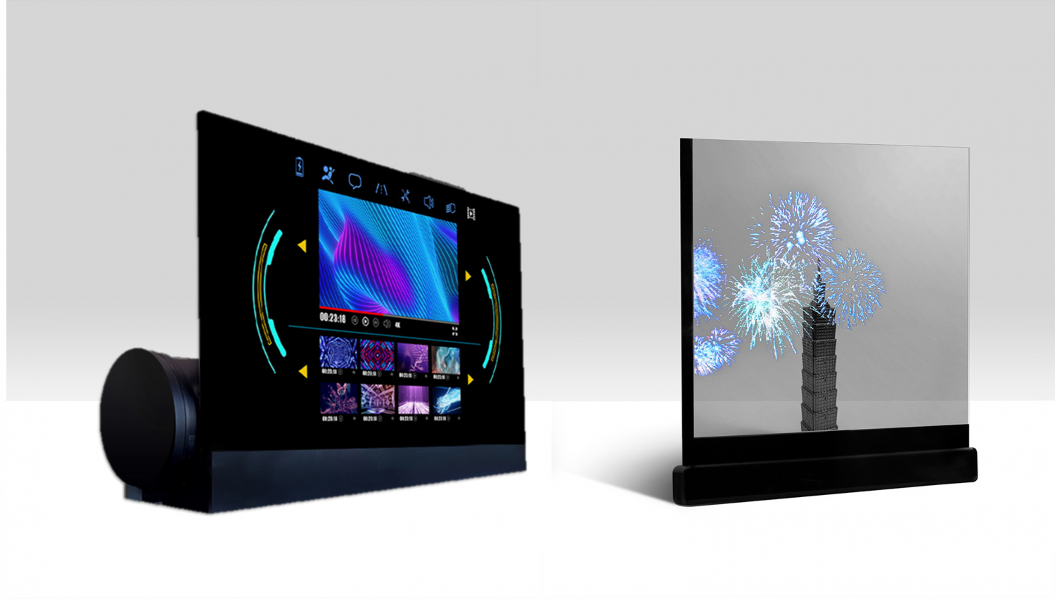 可捲式、折疊性、高透明